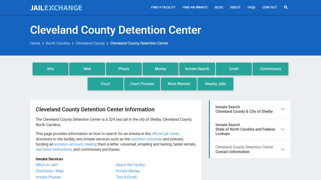 Cleveland County Detention Center - Jail Exchange